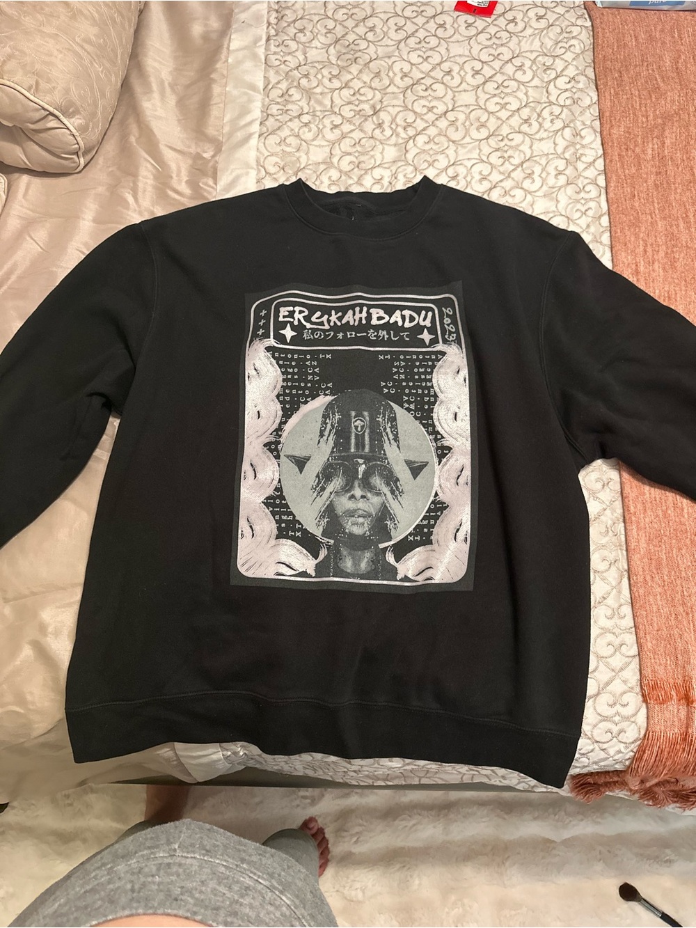 Genuine Merchandise Black Crewneck with Gray Graphic